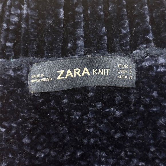 Zara Oversized Dark Blue Knit Sweater - Picture 3 of 8